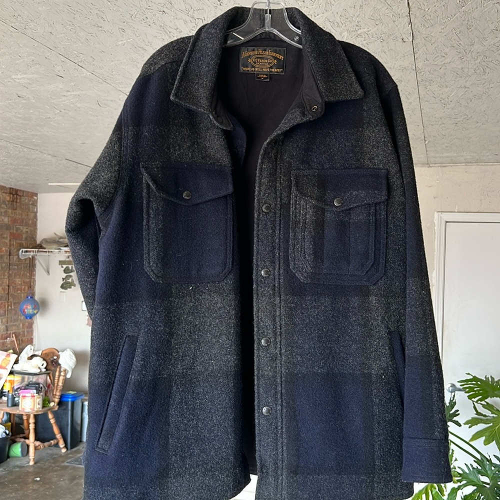 Filson Black and BluePlaid Men's Jack shirt